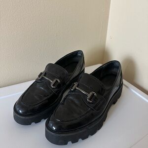 Black Patent Leather Horsebit Loafers